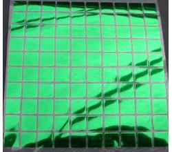 100 Buegelpailletten 10mm x 10mm spiegel grün